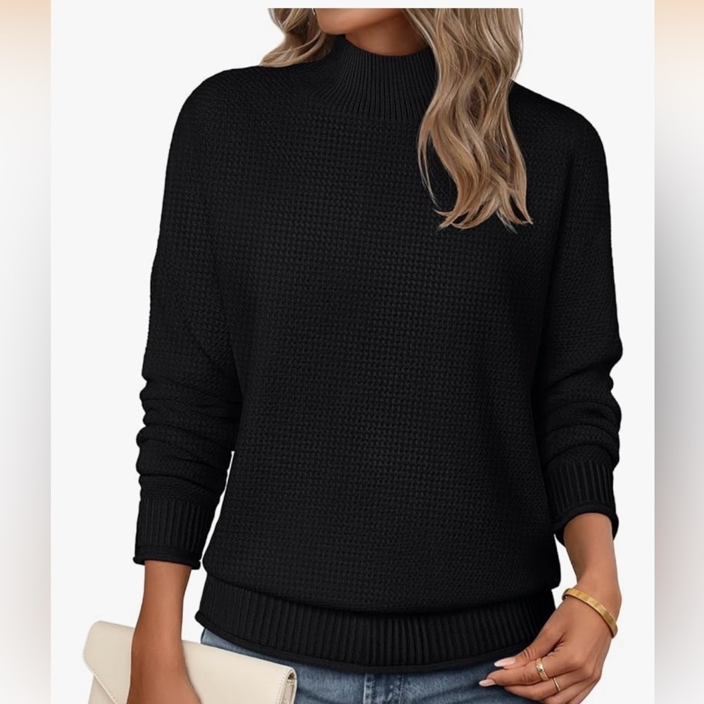 Classic Black Turtleneck Sweater for Women - Picture 4 of 12